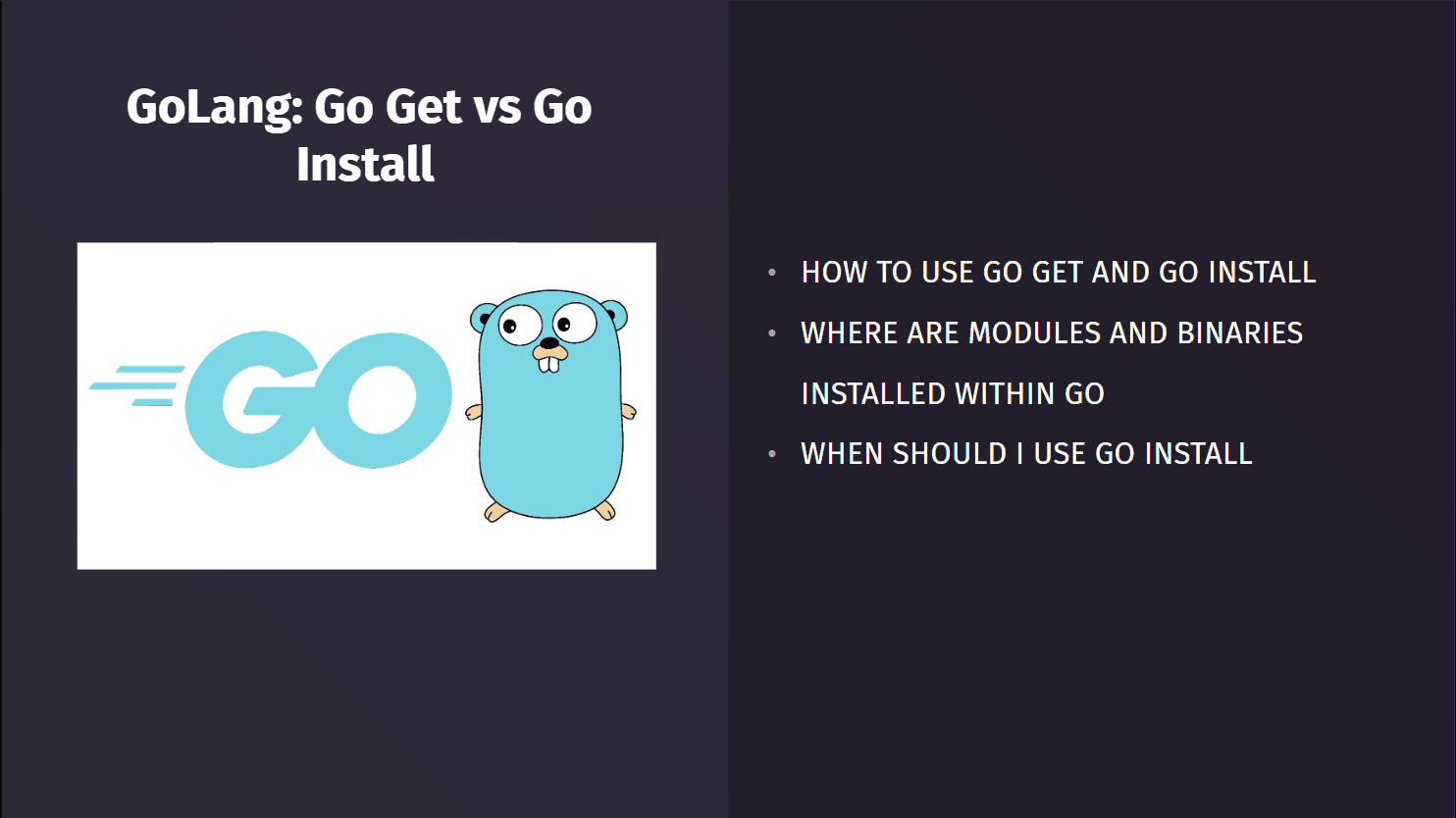 GoLang Modules & Binaries: Go Get vs Go Install